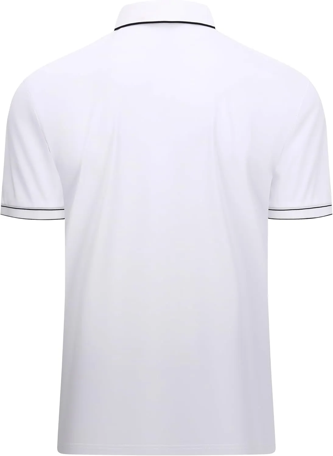 Alex Vando Mens Zipper Golf Shirt Moisture Wicking Zip Up Solid Fashion Polo Shirts
