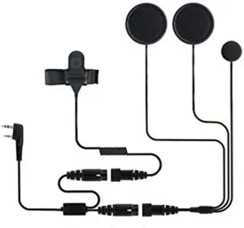 BAOFENG Helmet Kit 2 PIN Full Face Motorcycle Headset Earpiece Mic Ken Wood/WOU Xun/Pu Xing/Lin ton Two Way Radio Walkie Talkie, Black