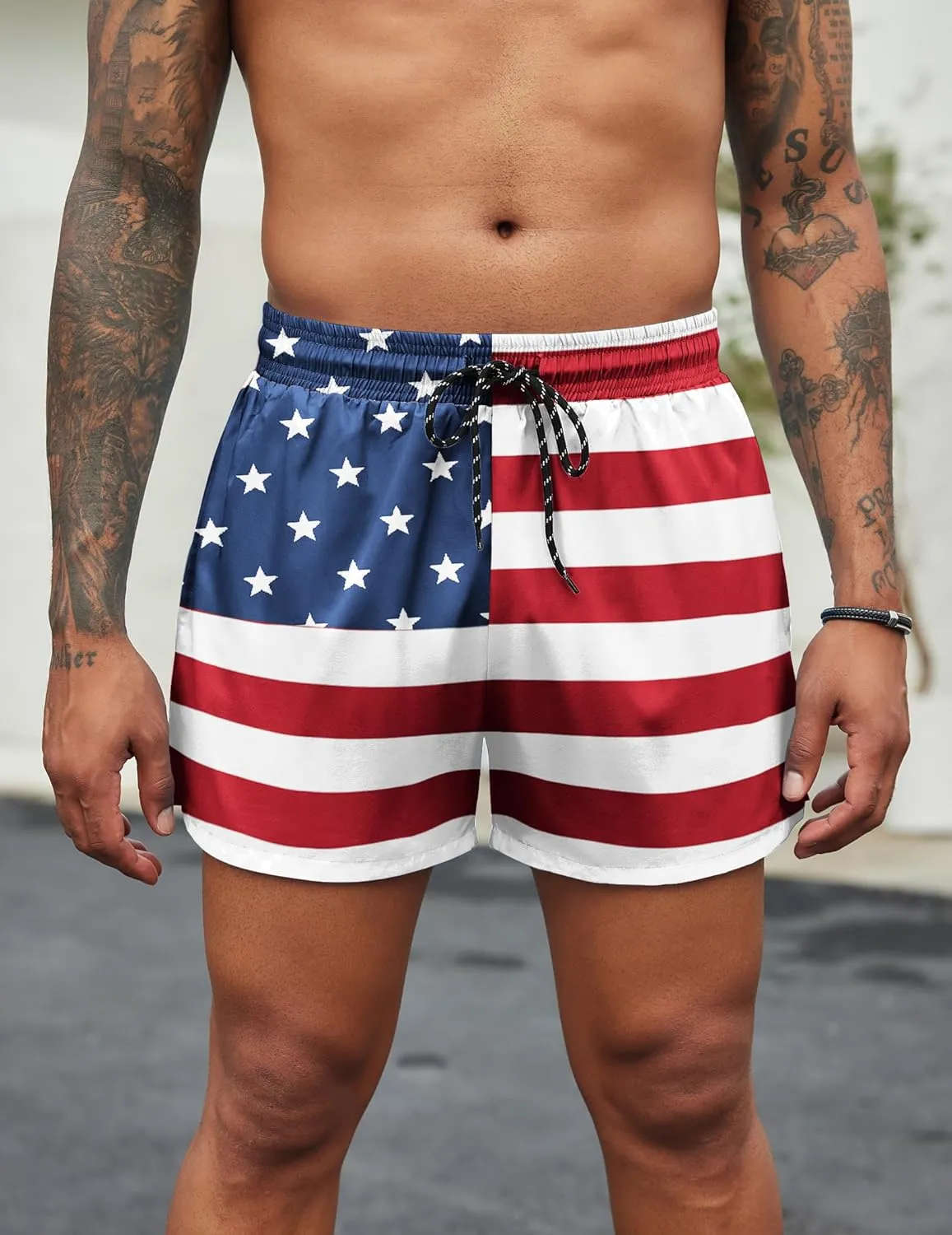 COOFANDY Men's Swim Trunks Quick Dry Bathing Suit with Pockets Swimwear Beach Board Short Swimsuit S-XXL