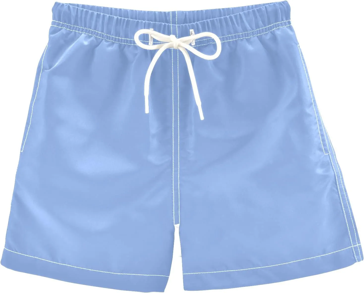 DOMIKING Neon Green Boys' Swim Trunks Mesh Lining Toddler Swim Shorts Quick Dry for Kids Adjustable Waist 2T-16