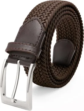 FAIRWIN Elastic Braided Stretch Mens Golf Casual Jeans Belts Woven 1 3/8" Nylon Work Belts for Men Pants Shorts