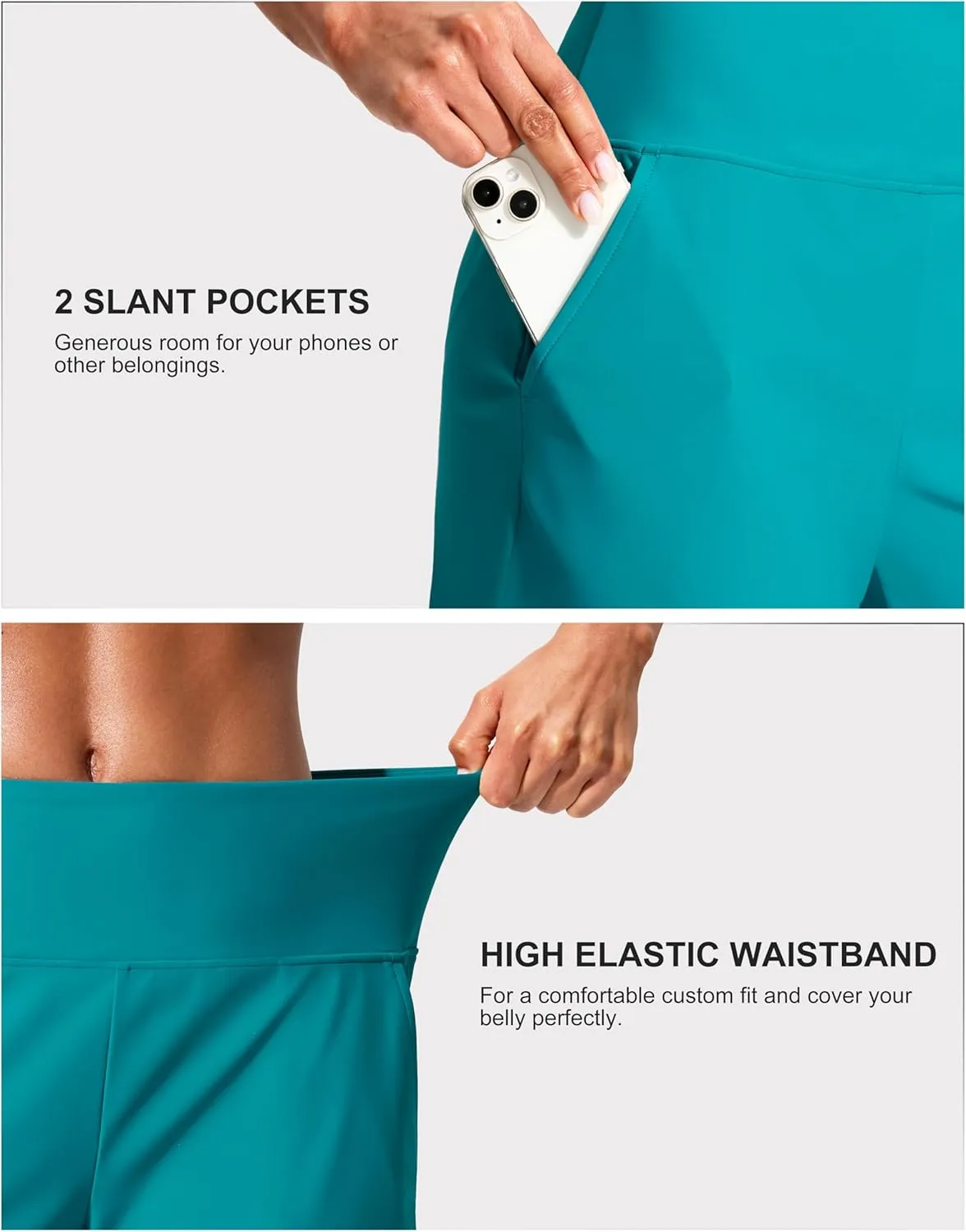 G Gradual Women's 7" Quick Dry Swim Board Shorts Swimming Bottoms High Waisted Beach Shorts for Women with Liner Pockets