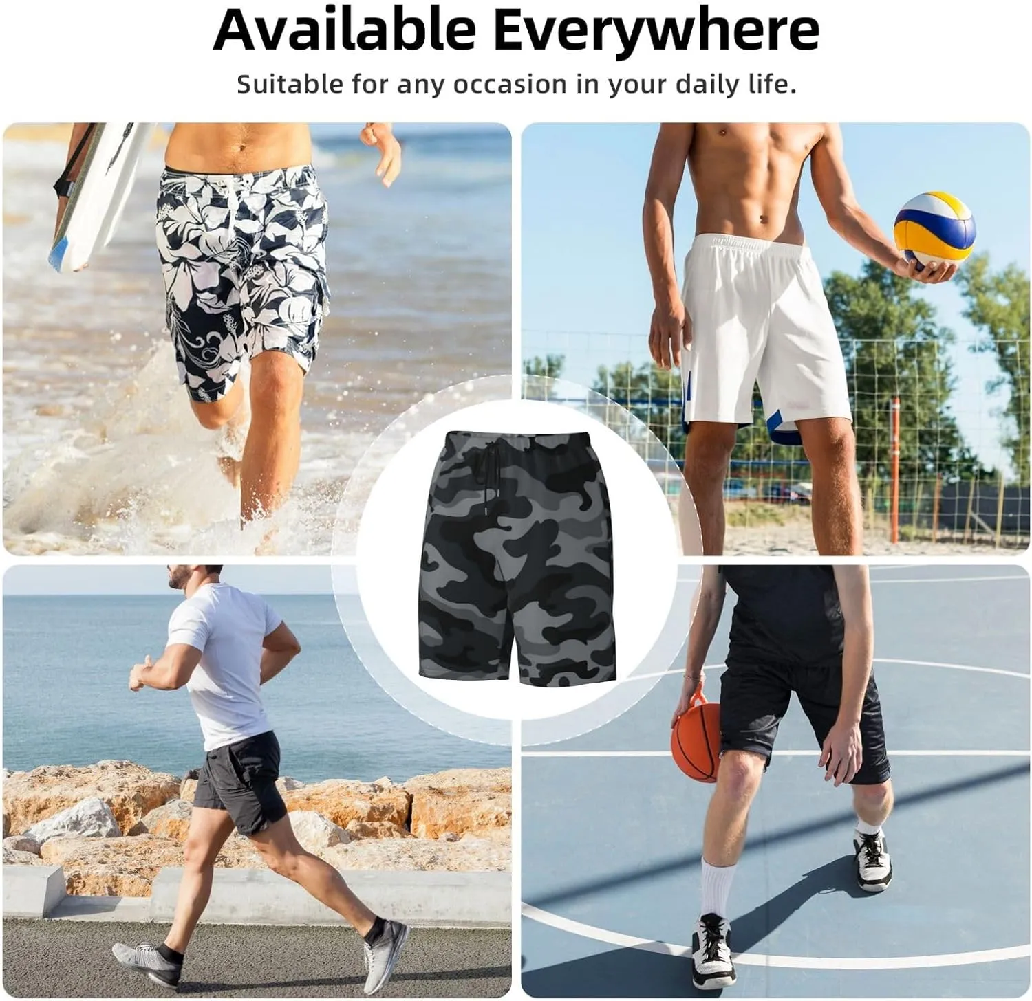 Game Mens Swim Trunks Quick Dry Swim Shorts with Mesh Lining Breathable Men's Beach Pants Swimwear Bathing Suits,