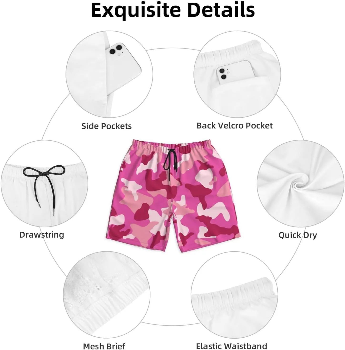 Game Mens Swim Trunks Quick Dry Swim Shorts with Mesh Lining Breathable Men's Beach Pants Swimwear Bathing Suits,