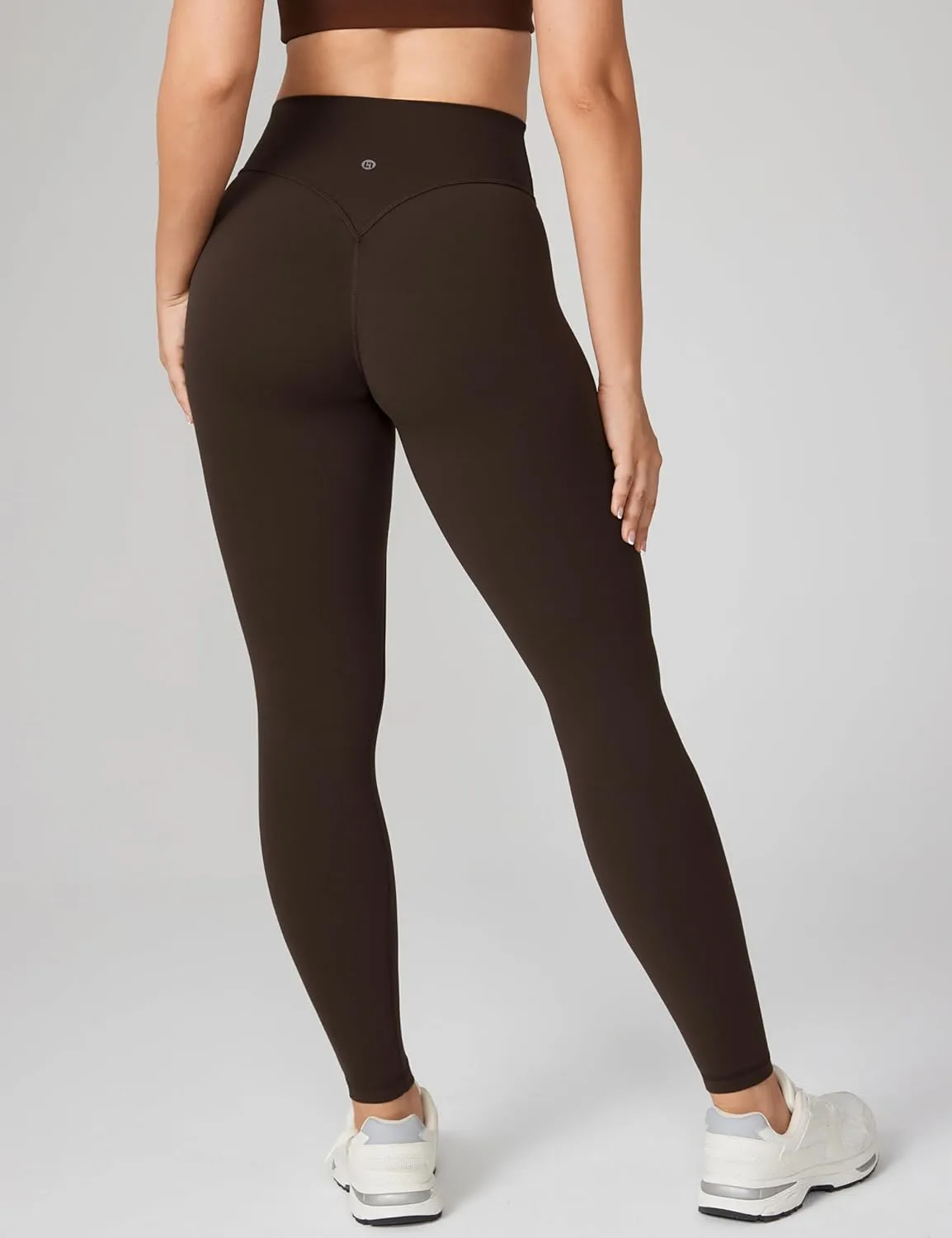 Hugcurve No Front Seam Full Length High Waisted Workout Leggings for Women Buttery Yoga Pants Athletic Tights - 28''