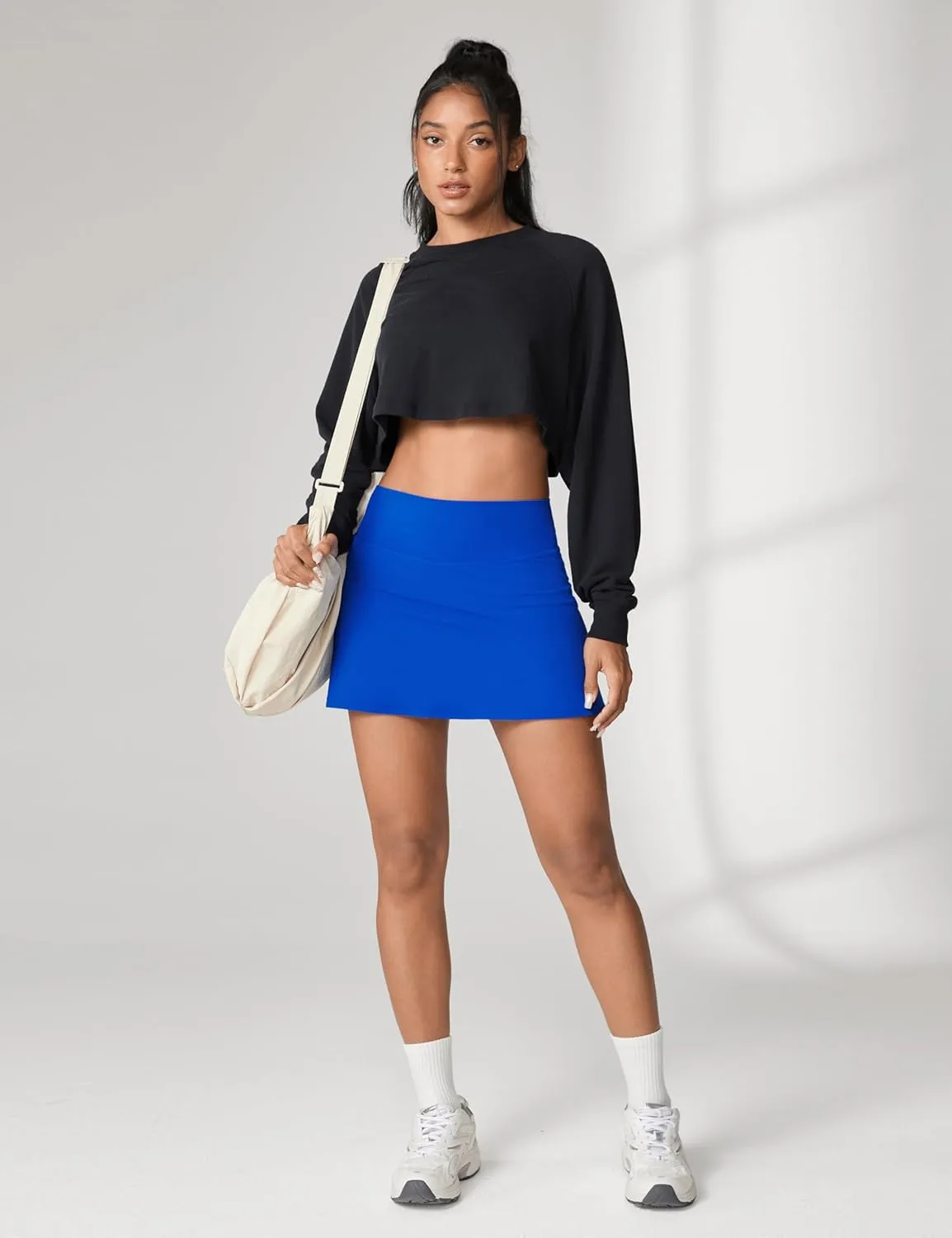 Hugcurve Tennis Skirts for Women with Inner Pockets High Waisted Athletic Skorts for Running Golf Workout Sports