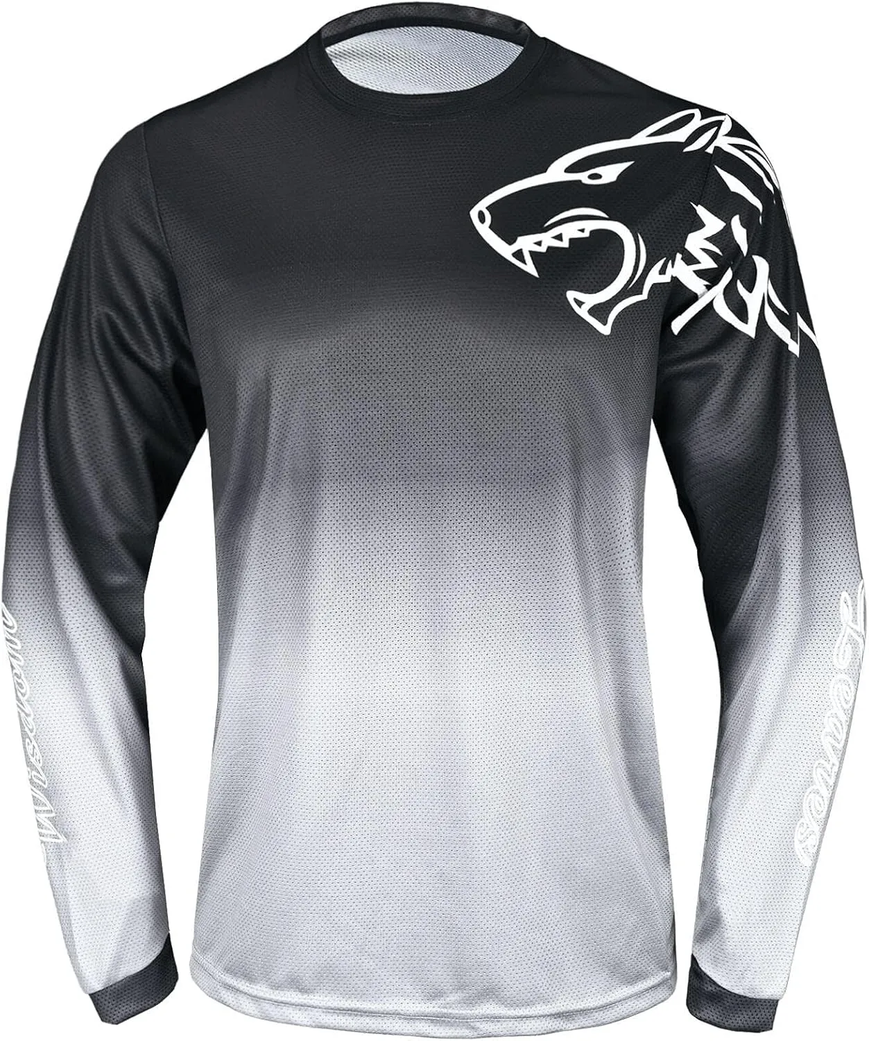 Men's Mountain Bike Shirts Long Sleeve MTB Off-Road Motocross Jersey Quick Dry&Moisture-Wicking