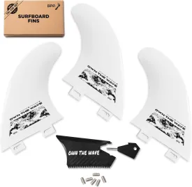 Own the Wave New Zealand Surfboard Fins Thruster Fins Set High Performance Fiberglass Reinforced 60% Recycled Nylon Plastic FCS G5 M5 for Surf Board, Shortboard, Longboard
