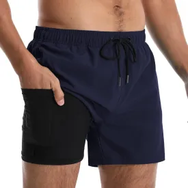 Surenow Mens Swimming Trunks Quick Dry Swim Shorts with Mesh Lining Funny Swimwear Bathing Suits Beach Shorts