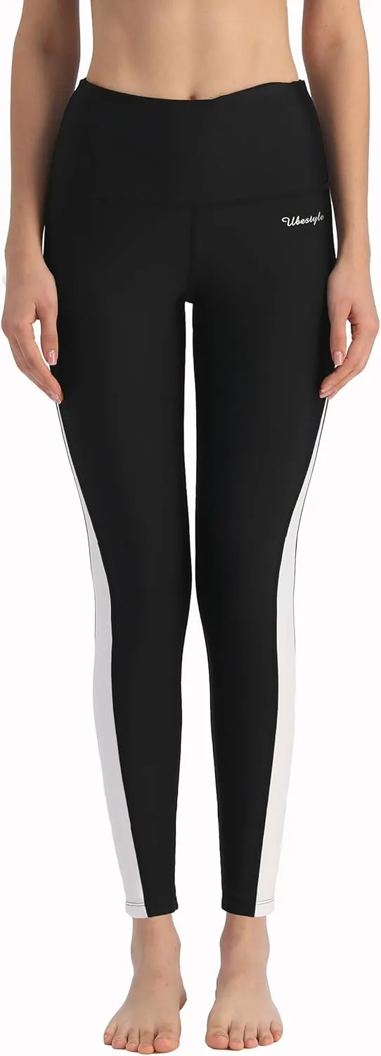 Ubestyle UPF 50  High Waist Women's Long Swim Pants Swim Leggings Swimming Tights Sun Protective