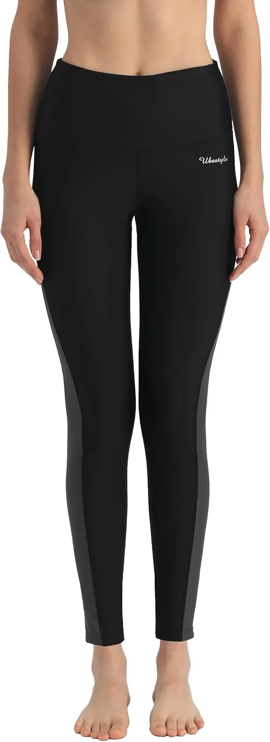 Ubestyle UPF 50  High Waist Women's Long Swim Pants Swim Leggings Swimming Tights Sun Protective