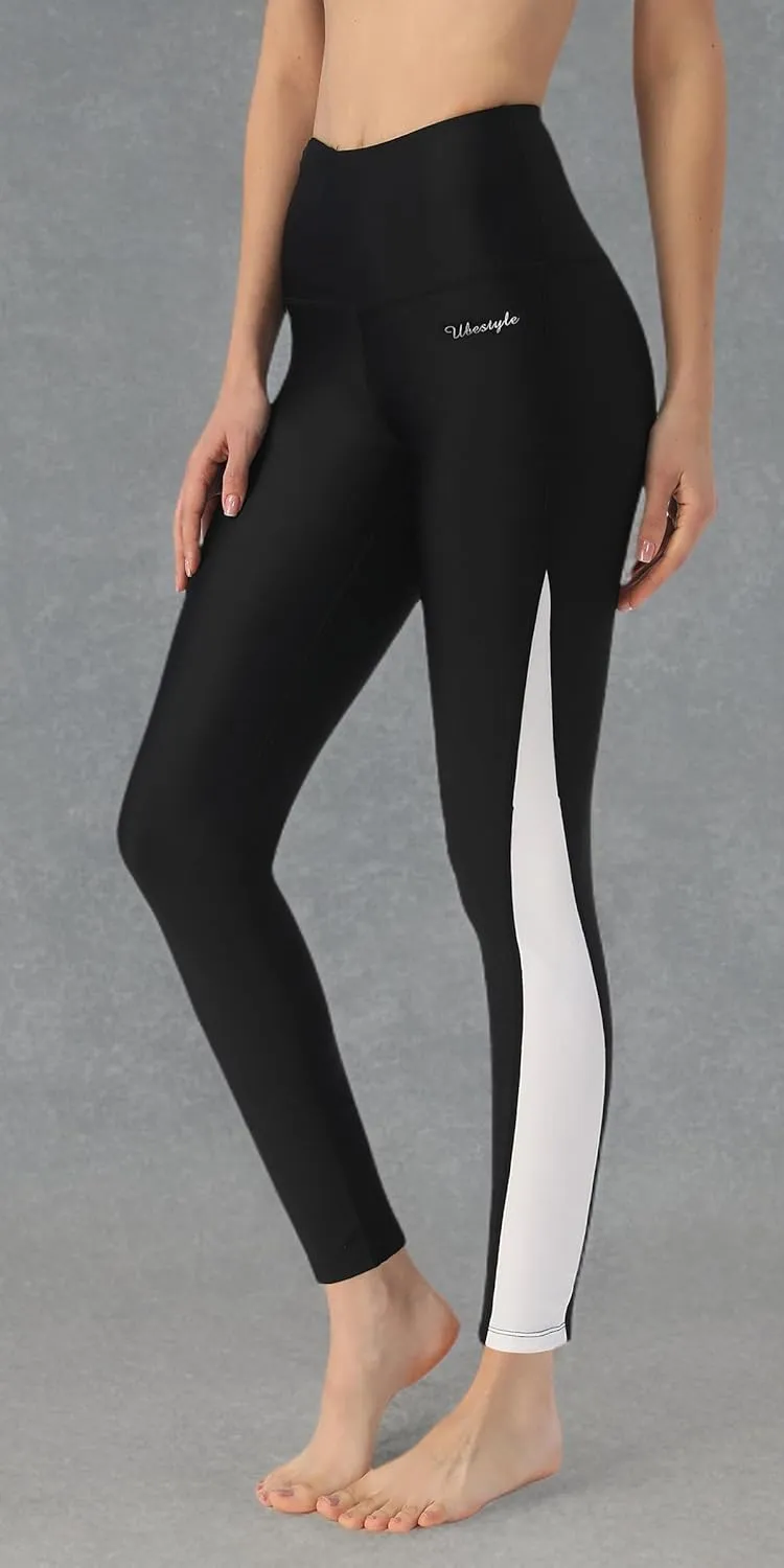 Ubestyle UPF 50  High Waist Women's Long Swim Pants Swim Leggings Swimming Tights Sun Protective