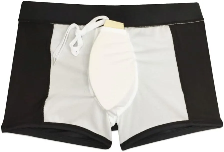 UXH Swimwear Men Sexy Mesh Open Back Swimsuits Swim Briefs Bikini Board Surf Shorts Trunk