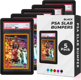 VALUN PSA Slab Bumper 5 PACK (BLACK)  Hard TPU PSA Slab Protector Guard for Graded Cards  PSA Slab Bumper Guard for PSA Slabs  Card Slab Protector for PSA Card Protection